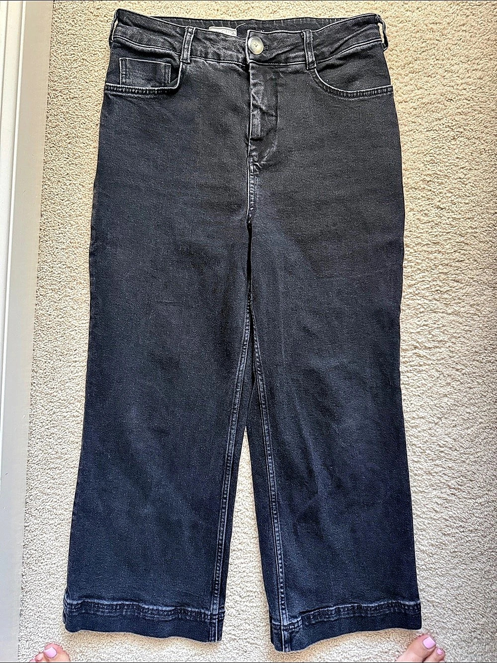Pilcro The Skipper Black Straight Leg Pants Waist 30